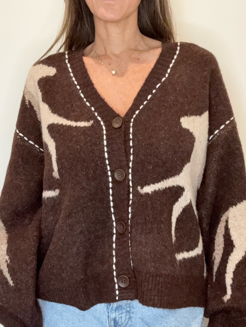 Women’s Dark brown horse sweater